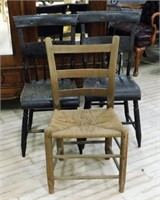 Primitive Wooden Chairs.
