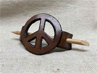 Leather Hair Peace Pin
