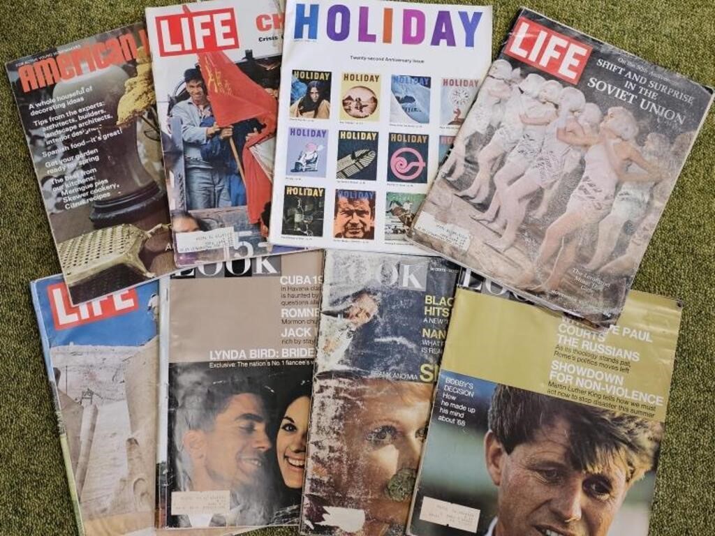Selection of Vintage Magazines: Live, LOOK, etc.