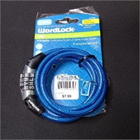 Wordlock Non-Resettable 4-digit Lock  Blue