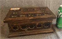Wooden Music Box (Does Not Work) Folk Art, Japan