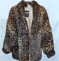 Polo Norte Rabbit Fur Jacket Leopard Print