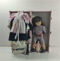 American Girl Doll , Travel Trunk And Clothes