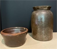Stoneware Crock and Mortar