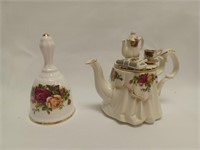 Royal Albert Teapot and Bell