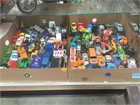 2 BOXES OF DIE CAST CARS, TRUCKS & MORE - TONKA, H