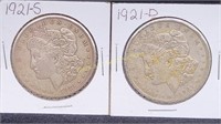1921-D & 1921-S Morgan Dollars