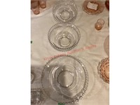 3 Candlewick Glass Bowls