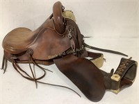 Veach Saddlery Co. Leather Trail Saddle
