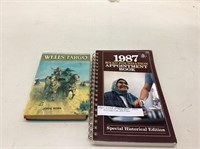 1987 appointment book and Wells Fargo story book