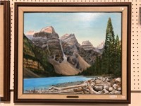 PAUL DUFF "MORAINE LAKE BANFF ALBERTA" PAINTING