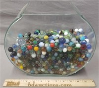 Lot Marbles & Fishbowl
