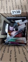 BOX FULL OF MAKEUP, NAIL POLISH, ETC