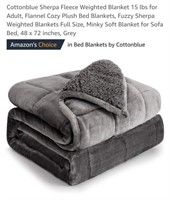 NEW 48" x 72" Sherpa Fleece Weighted Blanket 15