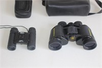 two pair field glasses w cases