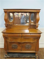 EARLY SIDEBOARD  CIR 1910'S CHERRY FINISH