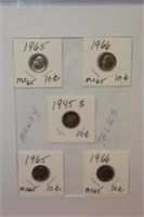 Picture Frame of Dimes, 5psc "Money Talks"