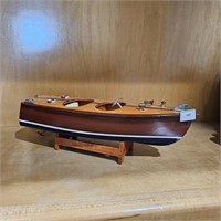 Small Decorative Wood Speed Boat