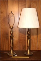 (2) Metal base table lamps; each measures approx.