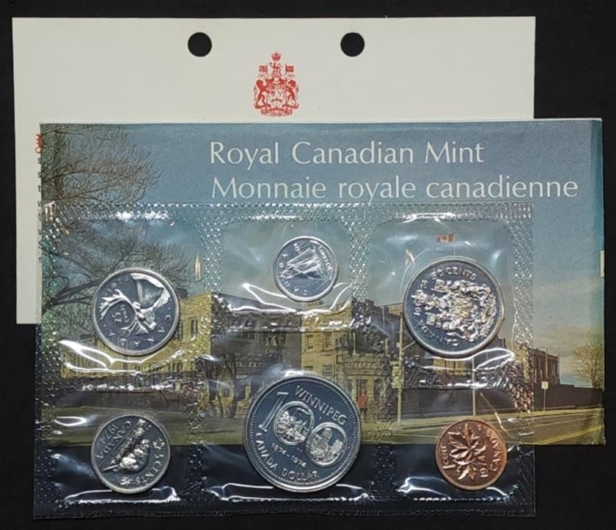 1974 Canada Mint Set Gem BU in Envelope, Nice!
