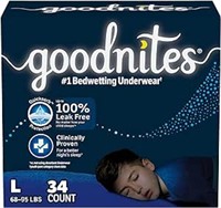 SEALED-Huggies Goodnites Boys Bedwetting Night Tim