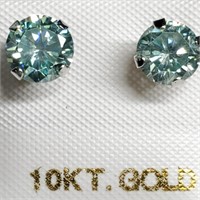 Certified 10K  Moissanite(1.5ct) Earrings