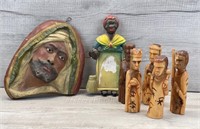 ASSORTED HOME DECOR WOOD NATIVITY FIGURINES JESUS