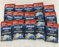 HALLS ICY MENTHOL LOZENGES - QTY 15