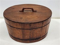Primitive Wooden Bucket with Lid