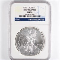 2012 Silver Eagle NGC MS70