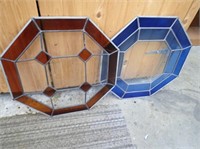 (2) Stained Glass Octagon Windows - 20"Wx20"H