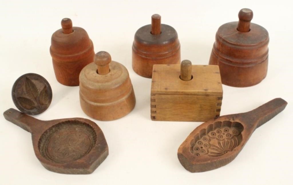 Butter Molds, Chinese Cake Mold, & Butter Press