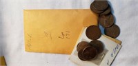 1947D Bag of 13 Wheat Cents