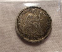 1876 Seated Dime