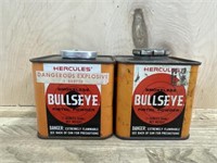 2 Hercules bullseye powder containers. One