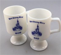 Walt Disney World Milk Glass  Cups