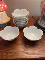 Lotus Tulip Flower Shaped Fruit Bowls Set of 8