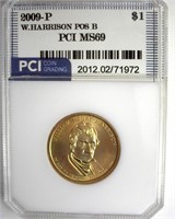 2009-P W Harrison $ PCI MS69 Position B