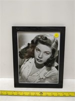 lauren bacall autographed framed photo