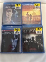 $25  4Pk BLU RAY MOVIES