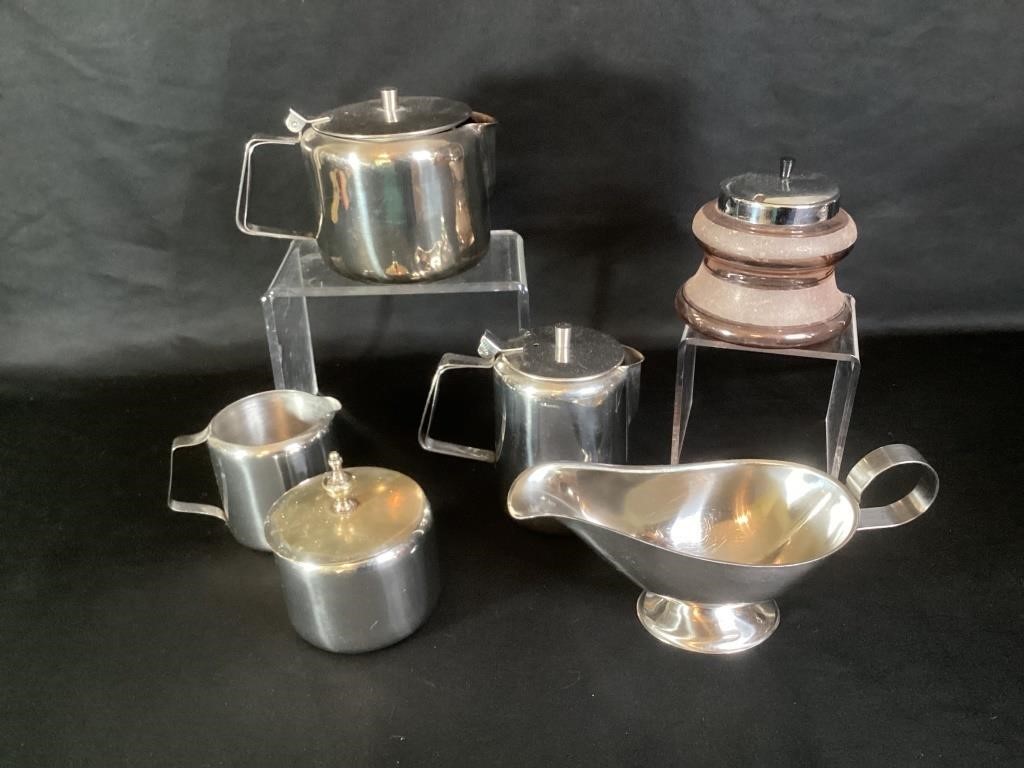 Stainless Steel Kitchen Tea Set & Serving Pieces