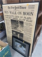 Man on the moon picture and framed puzzle