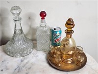 Vintage lot of Decanters