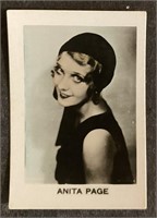 ANITA PAGE: Scarce ORAMI Tobacco Card (1932)