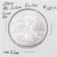 2024 American Eagle 1 OZ Silver Dollar Coin BU