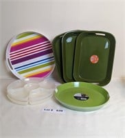 ASSORTED  SERVING TRAYS AND HORS D'OEUVRES SERVING