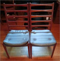 Two Mid Century Wooden Chairs