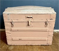 Old Light Pink Painted Trunk as-is