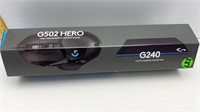 NEW G502 HERO GAMING MOUSE & G240 MOUSEPAD