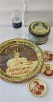 Vintage collectible Coca-Cola metal tray,